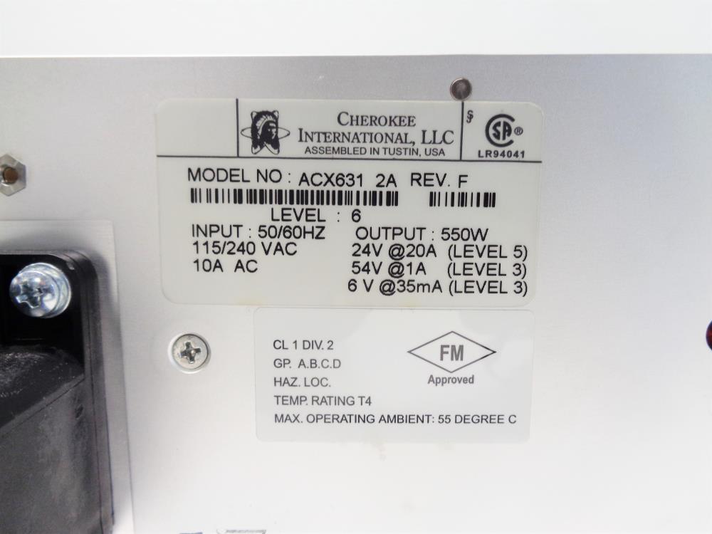 Honeywell Cherokee Power Supply 51198947100F, Model# ACX631 2A